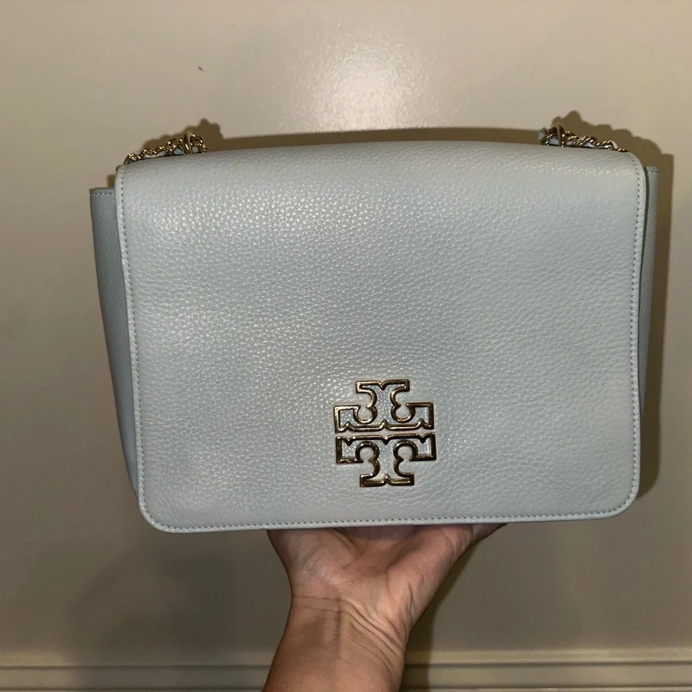Tory Burch Blue Shoulder Bag with Chain Strap - Picture 1 of 6